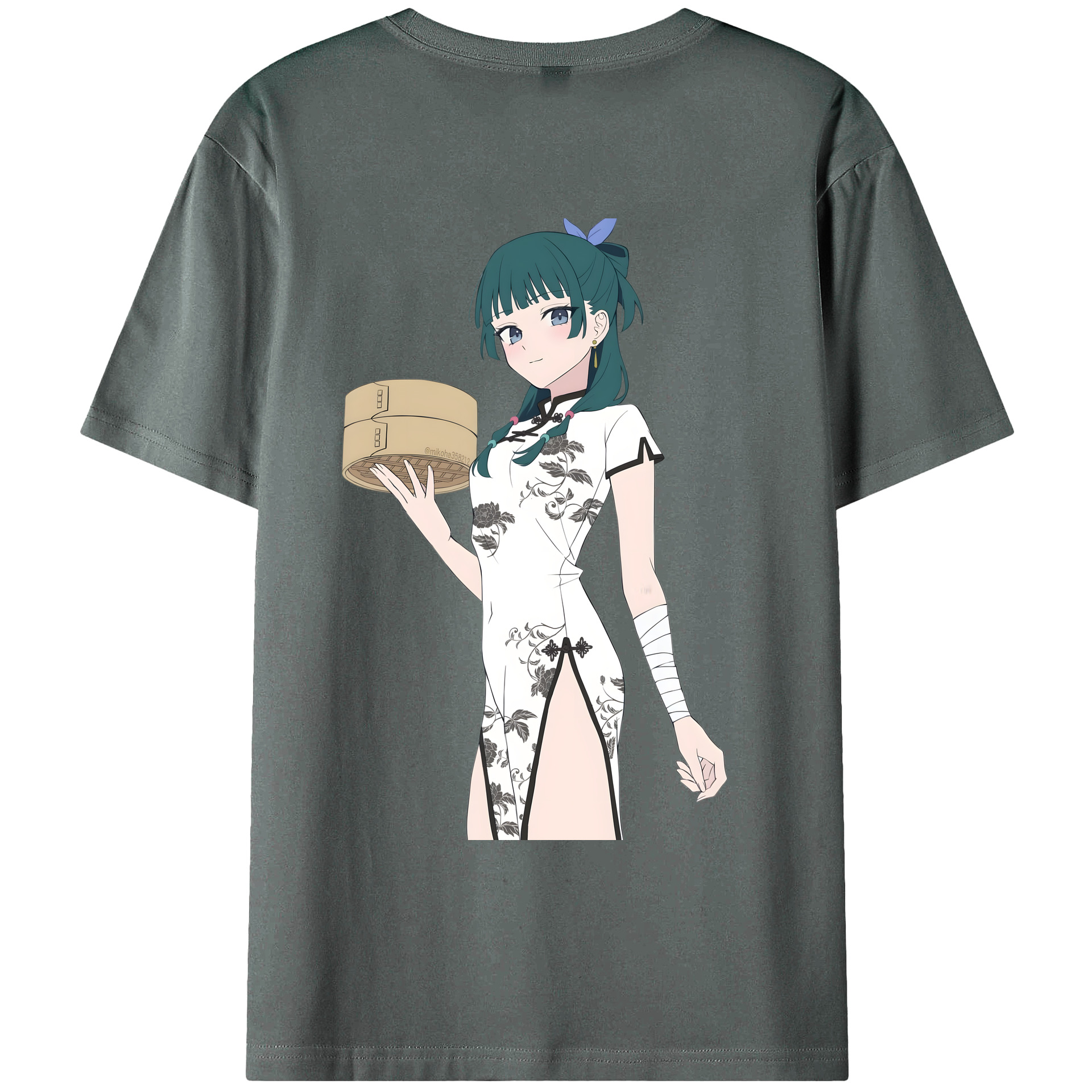 （画像用） 薬屋のひとりごと The Apothecary Diaries 綿100％ メンズ半袖Tシャツ（バックプリント） 通気性
